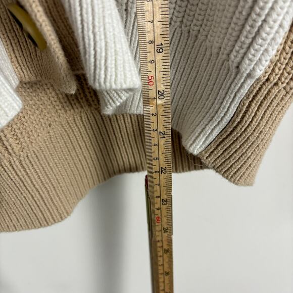 Vintage GAP Colorblock Chunky Knit Cardigan Sweater M Preppy Academia - Picture 6 of 6